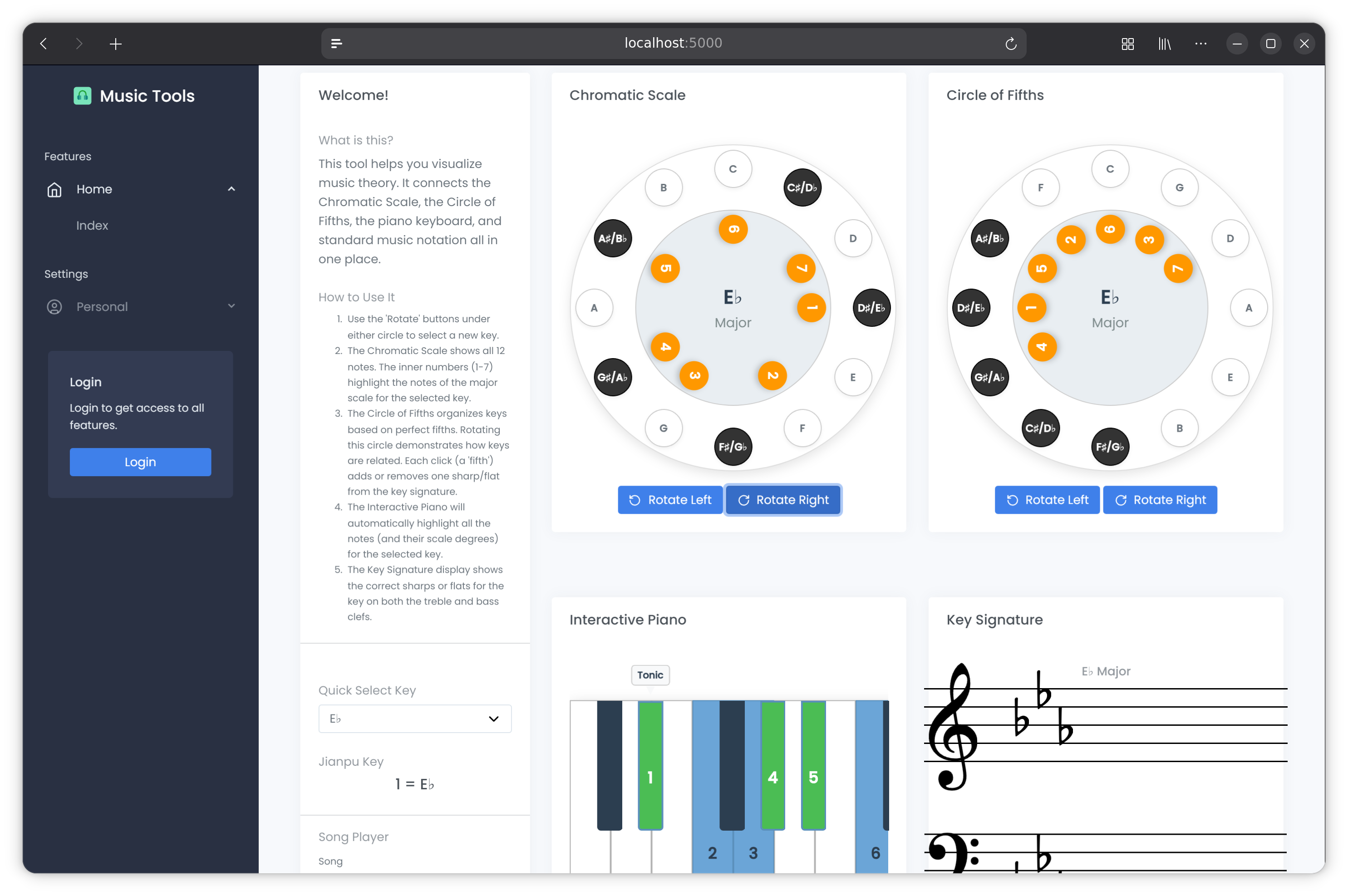 Music tool screenshot
